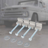 Maxbell Pickup Truck Tool Box Mounting Kit J Hook Crossover Accessories 4pcs Silver