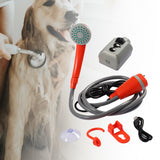 Maxbell Portable Camping Shower Pump Compact 12V for Dog Cleaning Hiking Orange