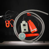 Maxbell Portable Camping Shower Pump Compact 12V for Dog Cleaning Hiking Orange