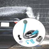 Maxbell Portable Camping Shower Pump Compact 12V for Dog Cleaning Hiking Blue