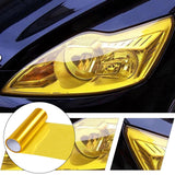 Maxbell 30x100cm Car Auto Headlight Tint Film Cover Taillight Fog Lamp Film Durable Golden