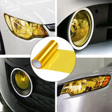 Maxbell 30x100cm Car Auto Headlight Tint Film Cover Taillight Fog Lamp Film Durable Golden