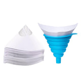Maxbell 200 Pieces Paint Cone Paint Strainers and 1x Silicone Funnel for Home