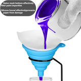 Maxbell 200 Pieces Paint Cone Paint Strainers and 1x Silicone Funnel for Home