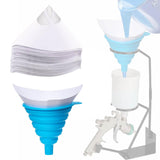 Maxbell 200 Pieces Paint Cone Paint Strainers and 1x Silicone Funnel for Home