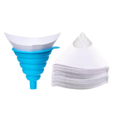 Maxbell 200 Pieces Paint Cone Paint Strainers and 1x Silicone Funnel for Home