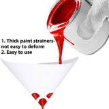 Maxbell 200 Pieces Paint Cone Paint Strainers and 1x Silicone Funnel for Home