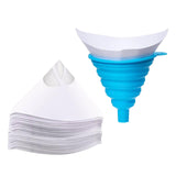 Maxbell 200 Pieces Paint Cone Paint Strainers and 1x Silicone Funnel for Home