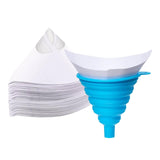 Maxbell 200 Pieces Paint Cone Paint Strainers and 1x Silicone Funnel for Home