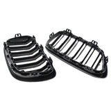 Maxbell 1Pair Front Grill Grille Replacement for BMW 2 Series F22 F23 F87 Gloss Black