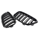 Maxbell 1Pair Front Grill Grille Replacement for BMW 2 Series F22 F23 F87 Gloss Black