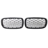 Maxbell Front Grill Grille for BMW x5 F15 2014-2016 Spare Parts Replacement Black and Silver