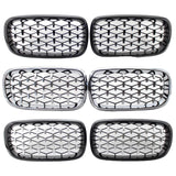 Maxbell Front Grill Grille for BMW x5 F15 2014-2016 Spare Parts Replacement Silver