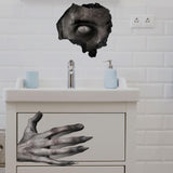 Maxbell Toilet Lid Decals Sticker Halloween Decoration Horrible Hand for Bathroom