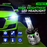 Maxbell 2Pcs LED Headlight Bulbs Mini Waterproof 13000LM 300% Brighter H7