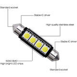 Maxbell 17x LED SMD Bulb Kit 6000K for Car Interior Easy Installation Accessory