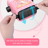 Maxbell Roller Digital Teaching Stamp Rotational Design for Students Children Kids Pink