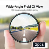 Maxbell 2Pcs Blind Spot Mirrors ABS Housing for Cars Motorcycles Accessories