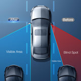 Maxbell 2Pcs Blind Spot Mirrors ABS Housing for Cars Motorcycles Accessories