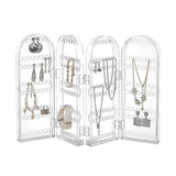 Maxbell Jewelry Display Stand Organizer Acrylic Foldable Screen for Chains Earrings