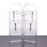 Maxbell Jewelry Display Stand Organizer Acrylic Foldable Screen for Chains Earrings