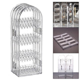 Maxbell Jewelry Display Stand Organizer Acrylic Foldable Screen for Chains Earrings