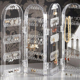 Maxbell Jewelry Display Stand Organizer Acrylic Foldable Screen for Chains Earrings