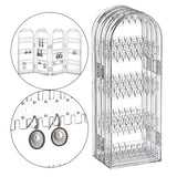 Maxbell Jewelry Display Stand Organizer Acrylic Foldable Screen for Chains Earrings