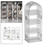 Maxbell Jewelry Display Stand Organizer Acrylic Foldable Screen for Chains Earrings