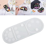 Maxbell Makeup Palette Epoxy Resin Silicone Casting for Cosmetic Tray Pigment Plate Round