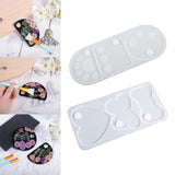Maxbell Makeup Palette Epoxy Resin Silicone Casting for Cosmetic Tray Pigment Plate Round