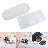 Maxbell Makeup Palette Epoxy Resin Silicone Casting for Cosmetic Tray Pigment Plate Round