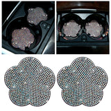 Maxbell 2 Pieces Car Coaster Water Cup Bottle Holder Pad Mat for Women Men Colorful