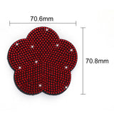 Maxbell 2 Pieces Car Coaster Water Cup Bottle Holder Pad Mat for Women Men Red