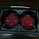 Maxbell 2 Pieces Car Coaster Water Cup Bottle Holder Pad Mat for Women Men Red