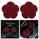 Maxbell 2 Pieces Car Coaster Water Cup Bottle Holder Pad Mat for Women Men Red