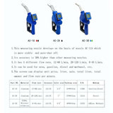 Maxbell Fuel Nozzle with Flowmeter Blue Auto Shut Off Aluminum Easy Installation 18