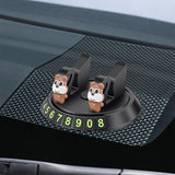 Maxbell 2 in 1 Temporary Parking Card Number Plate Car Phone Holder for Parking Style F