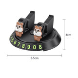 Maxbell 2 in 1 Temporary Parking Card Number Plate Car Phone Holder for Parking Style F