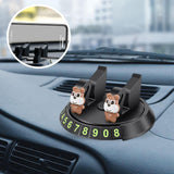 Maxbell 2 in 1 Temporary Parking Card Number Plate Car Phone Holder for Parking Style F