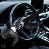 Maxbell Steering Wheel Lock Keyless Password Code Quick Release for Vehicle Van Black