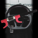 Maxbell Steering Wheel Lock Keyless Password Code Quick Release for Vehicle Van Red
