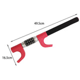 Maxbell Steering Wheel Lock Keyless Password Code Quick Release for Vehicle Van Red