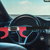 Maxbell Steering Wheel Lock Keyless Password Code Quick Release for Vehicle Van Red