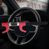 Maxbell Steering Wheel Lock Keyless Password Code Quick Release for Vehicle Van Red