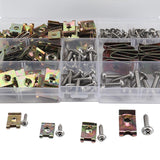 Maxbell 170Pcs U Type Clips Nuts and Screws Kit for Automobile Motorcycle