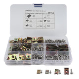 Maxbell 170Pcs U Type Clips Nuts and Screws Kit for Automobile Motorcycle