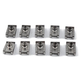 Maxbell 110 Pieces Clip Nut Stainless Steel M4 M5 M6 M8 for Car Replacement