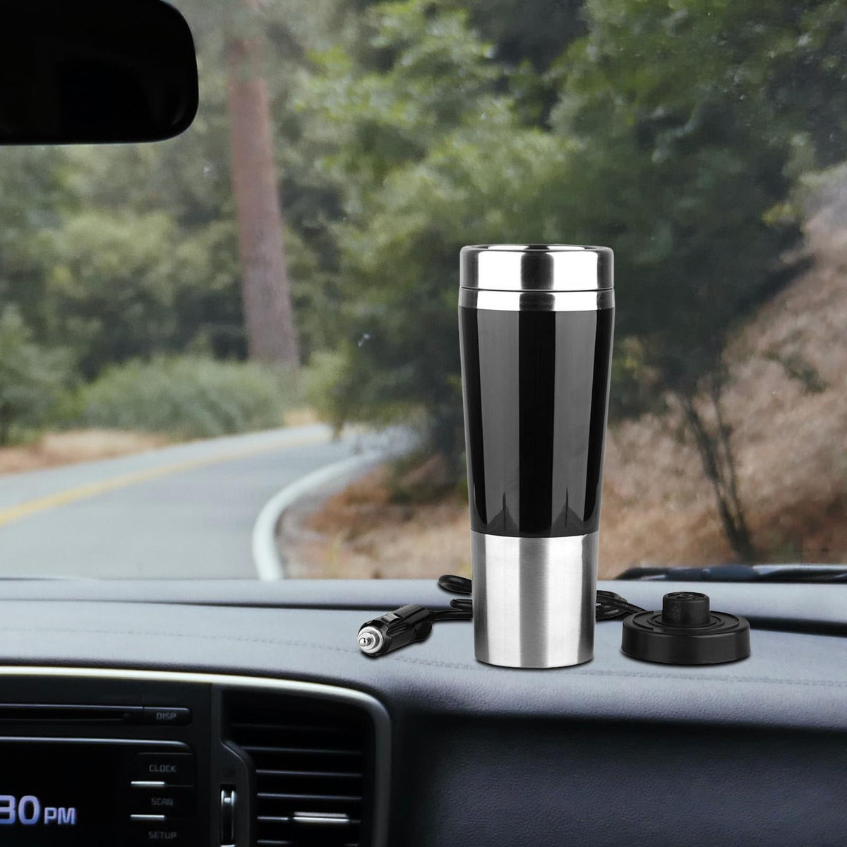 Maxbell Portable 12V Car Kettle Boiler 450ml Electric for Tea Coffee Black