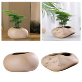 Maxbell Ceramic Flower Vase Container Statue Potted Flower Pot Bedroom Decors 14cmx11cmx7.5cm